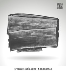 Brush stroke and texture. Grunge vector abstract hand - painted element. Underline and border.