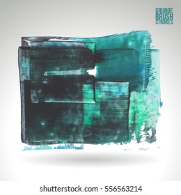 Brush stroke and texture. Grunge vector abstract hand - painted element. Underline and border.