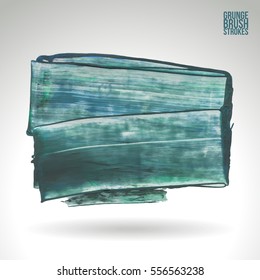 Brush stroke and texture. Grunge vector abstract hand - painted element. Underline and border.