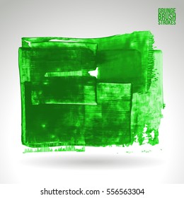 Brush stroke and texture. Grunge vector abstract hand - painted element. Underline and border.