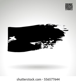 Brush stroke and texture. Grunge vector abstract hand - painted element. Underline and border.