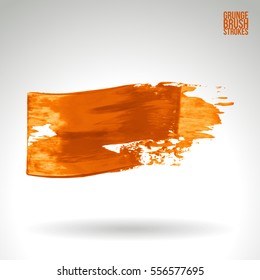 Brush stroke and texture. Grunge vector abstract hand - painted element. Underline and border.