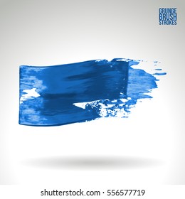 Brush stroke and texture. Grunge vector abstract hand - painted element. Underline and border.