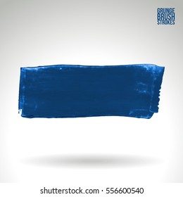 Brush stroke and texture. Grunge vector abstract hand - painted element. Underline and border.