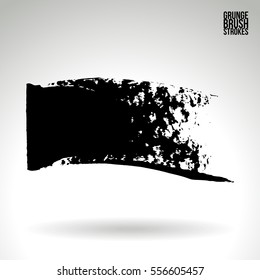Brush stroke and texture. Grunge vector abstract hand - painted element. Underline and border.