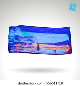 Brush stroke and texture. Grunge vector abstract hand - painted element. Underline and border.