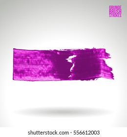 Brush stroke and texture. Grunge vector abstract hand - painted element. Underline and border.