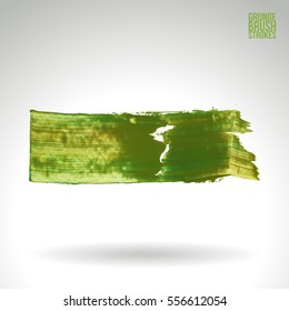 Brush stroke and texture. Grunge vector abstract hand - painted element. Underline and border.