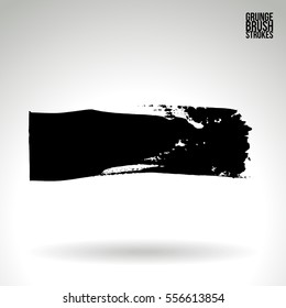 Brush stroke and texture. Grunge vector abstract hand - painted element. Underline and border.
