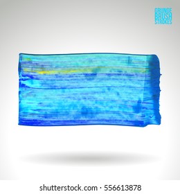 Brush stroke and texture. Grunge vector abstract hand - painted element. Underline and border.
