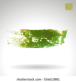 Brush stroke and texture. Grunge vector abstract hand - painted element. Underline and border.