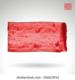 Brush stroke and texture. Grunge vector abstract hand - painted element. Underline and border.