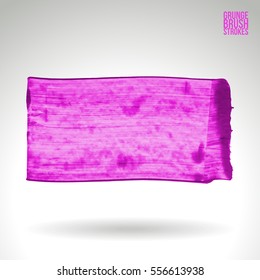 Brush stroke and texture. Grunge vector abstract hand - painted element. Underline and border.