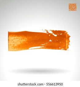 Brush stroke and texture. Grunge vector abstract hand - painted element. Underline and border.