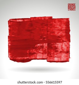 Brush stroke and texture. Grunge vector abstract hand - painted element. Underline and border.