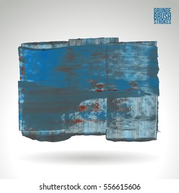 Brush stroke and texture. Grunge vector abstract hand - painted element. Underline and border.