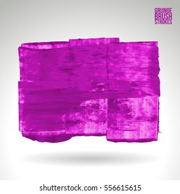 Brush stroke and texture. Grunge vector abstract hand - painted element. Underline and border.
