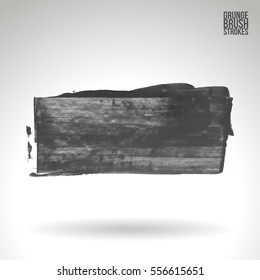 Brush stroke and texture. Grunge vector abstract hand - painted element. Underline and border.