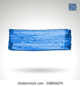 Brush stroke and texture. Grunge vector abstract hand - painted element. Underline and border.