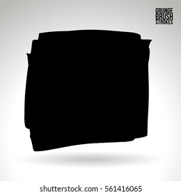 Brush stroke and texture. Grunge vector abstract hand - painted element. Underline and border.