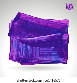 Brush stroke and texture. Grunge vector abstract hand - painted element. Underline and border.