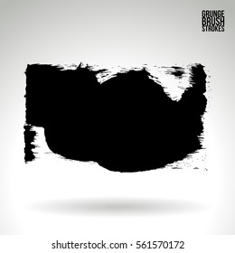 Brush stroke and texture. Grunge vector abstract hand - painted element. Underline and border