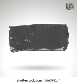 Brush stroke and texture. Grunge vector abstract hand - painted element. Underline and border