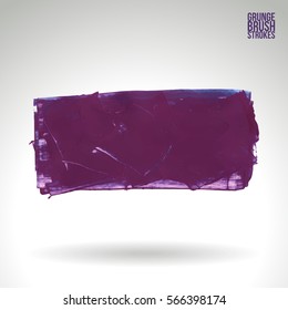 Brush stroke and texture. Grunge vector abstract hand - painted element. Underline and border