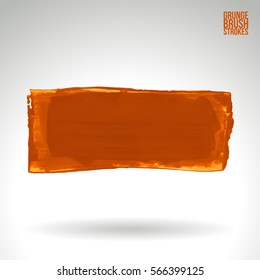 Brush stroke and texture. Grunge vector abstract hand - painted element. Underline and border