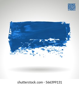 Brush stroke and texture. Grunge vector abstract hand - painted element. Underline and border