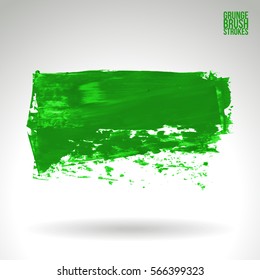Brush stroke and texture. Grunge vector abstract hand - painted element. Underline and border