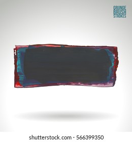 Brush stroke and texture. Grunge vector abstract hand - painted element. Underline and border