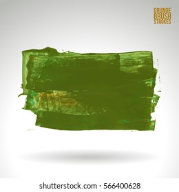 Brush stroke and texture. Grunge vector abstract hand - painted element. Underline and border