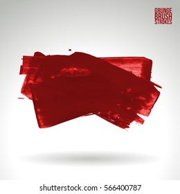 Brush stroke and texture. Grunge vector abstract hand - painted element. Underline and border