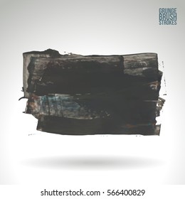 Brush stroke and texture. Grunge vector abstract hand - painted element. Underline and border