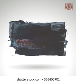 Brush stroke and texture. Grunge vector abstract hand - painted element. Underline and border