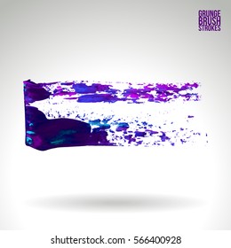 Brush stroke and texture. Grunge vector abstract hand - painted element. Underline and border