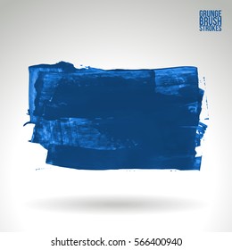 Brush stroke and texture. Grunge vector abstract hand - painted element. Underline and border