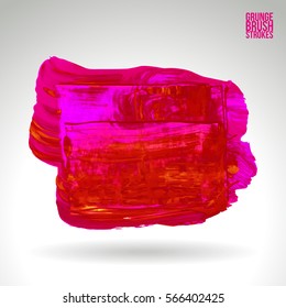 Brush stroke and texture. Grunge vector abstract hand - painted element. Underline and border