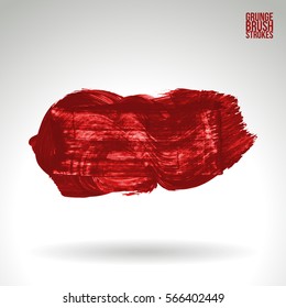 Brush stroke and texture. Grunge vector abstract hand - painted element. Underline and border