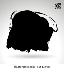 Brush stroke and texture. Grunge vector abstract hand - painted element. Underline and border