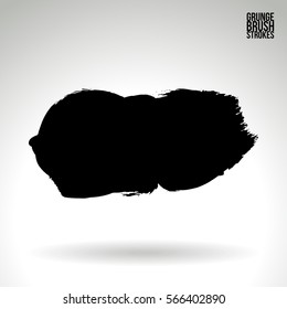 Brush stroke and texture. Grunge vector abstract hand - painted element. Underline and border