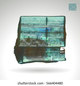 Brush stroke and texture. Grunge vector abstract hand - painted element. Underline and border.