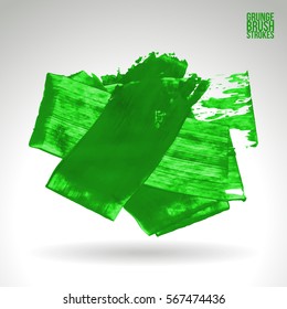 Brush stroke and texture. Grunge vector abstract hand - painted element. Underline and border.