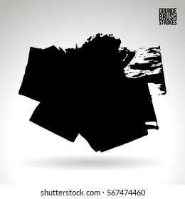 Brush stroke and texture. Grunge vector abstract hand - painted element. Underline and border.