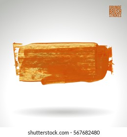 Brush stroke and texture. Grunge vector abstract hand - painted element. Underline and border.