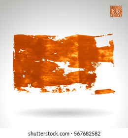 Brush stroke and texture. Grunge vector abstract hand - painted element. Underline and border.