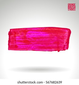 Brush stroke and texture. Grunge vector abstract hand - painted element. Underline and border.