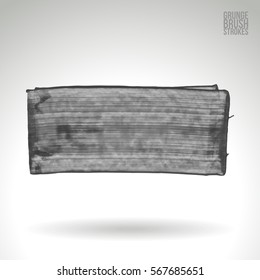 Brush stroke and texture. Grunge vector abstract hand - painted element. Underline and border.