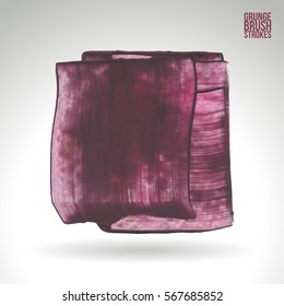 Brush stroke and texture. Grunge vector abstract hand - painted element. Underline and border.